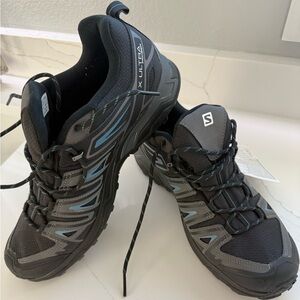 Salomon X Ultra Pioneer waterproof Black and Blue hiking Shoes